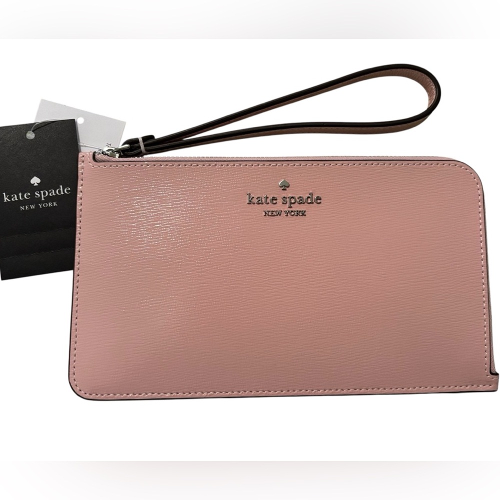Kate spade pink medium Lucy L-zip wristlet - NWT